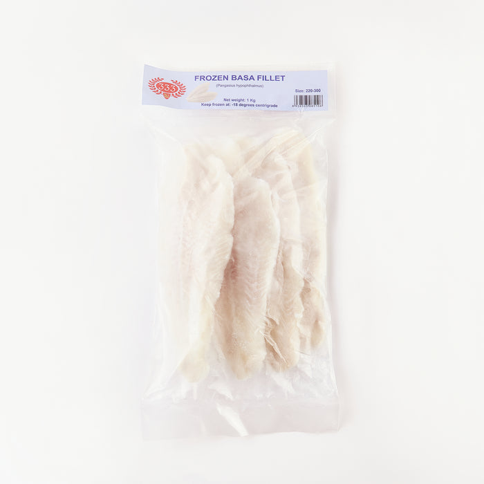 Basa Fillet IQF size 220 up . 1kg x 10 packs/ CARTON