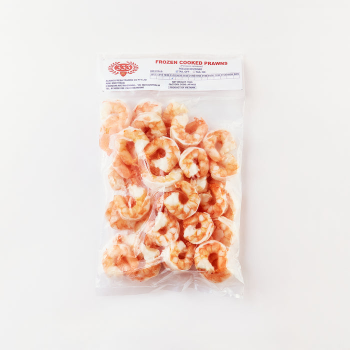 Cooked Prawn size 21/25,. 700gr x 10 bags/CARTON